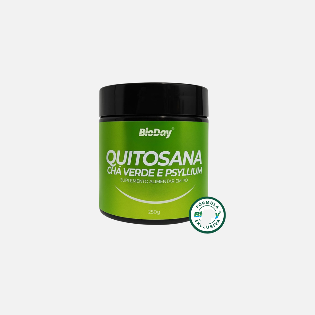 Quitosana + Chá Verde + Psyllium - Pote  250g