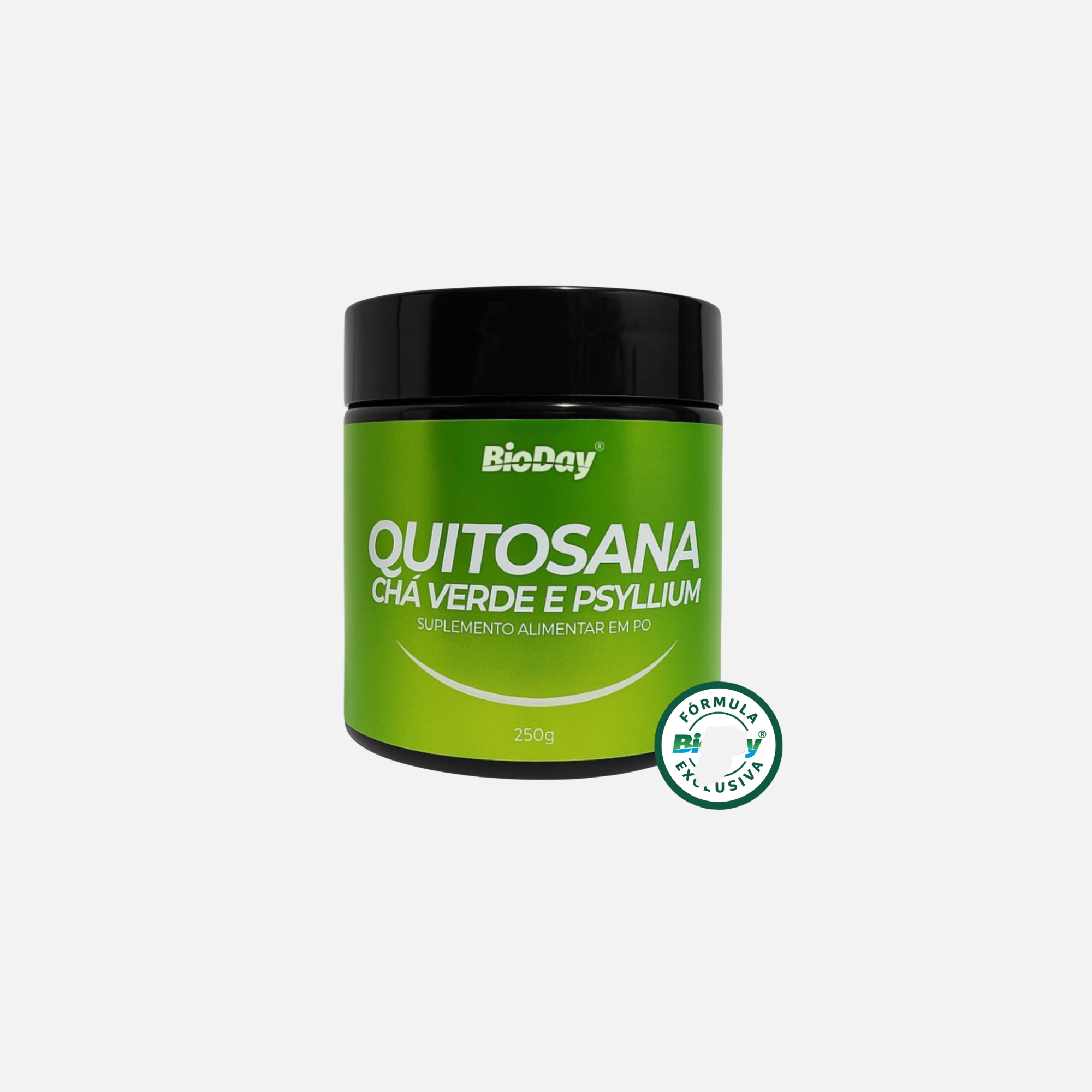 Quitosana + Chá Verde + Psyllium - Pote  250g
