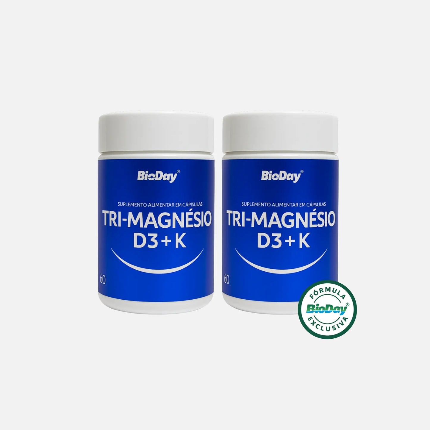 Kit Tri Magnésio + Vitamina D3 e K2 - 2 Unidades - 120 Comprimidos