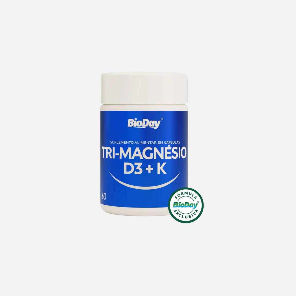 Tri Magnésio + Vitamina D3 e K2 - 60 Comprimidos