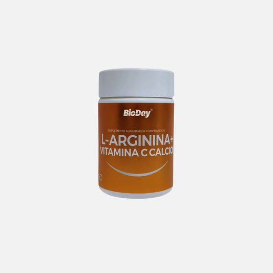 L-Arginina + Vitamina C + Cálcio - 60 Comprimidos