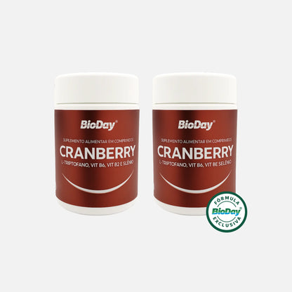 Kit Cranberry + L-triptofano + Vitamina B6 e B12 + Selênio - 2 Unidades - 120 Comprimidos