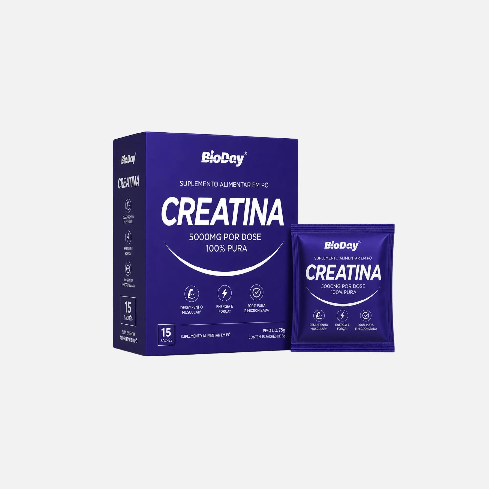 Creatina 5000mg por dose 100% pura