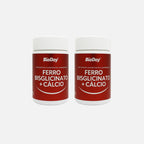 Kit Ferro Bisglicinato + Cálcio - 2 Unidades - 120 Comprimidos