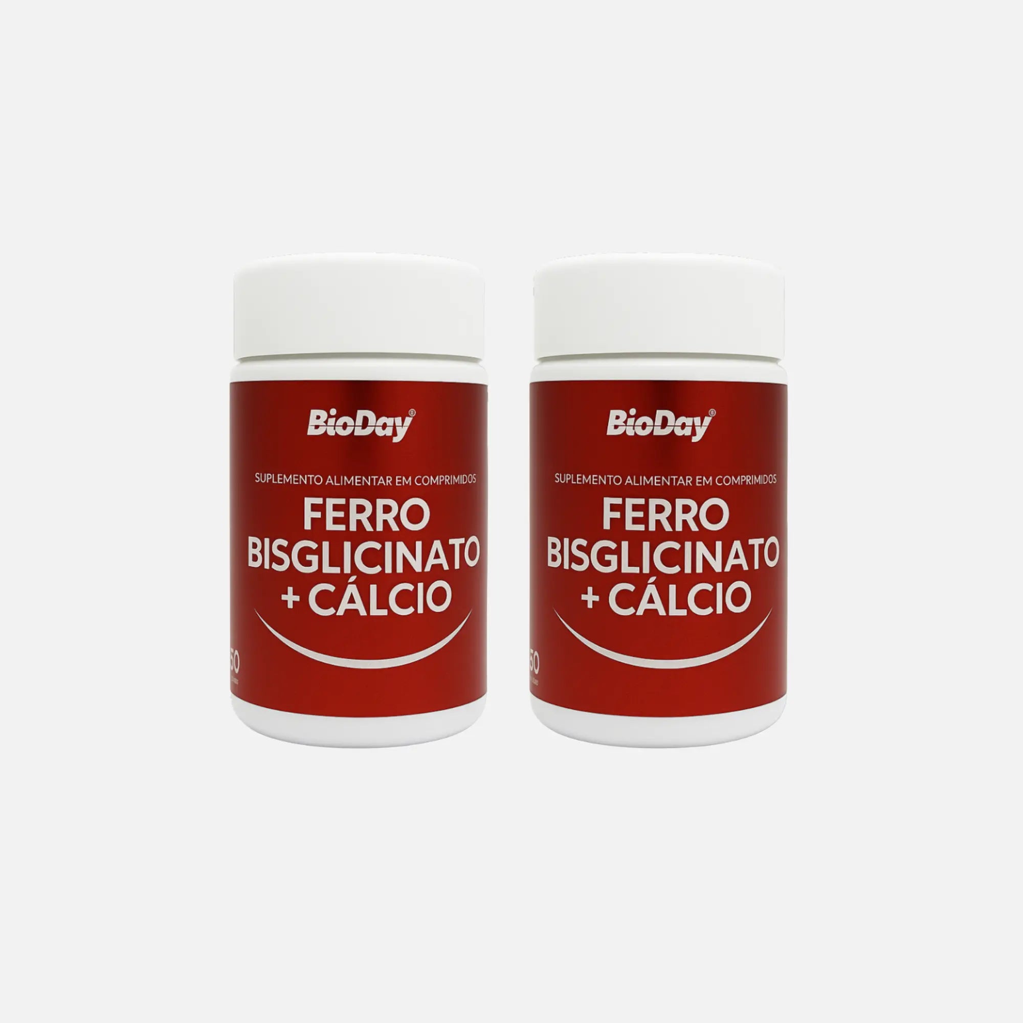 Kit Ferro Bisglicinato + Cálcio - 2 Unidades - 120 Comprimidos