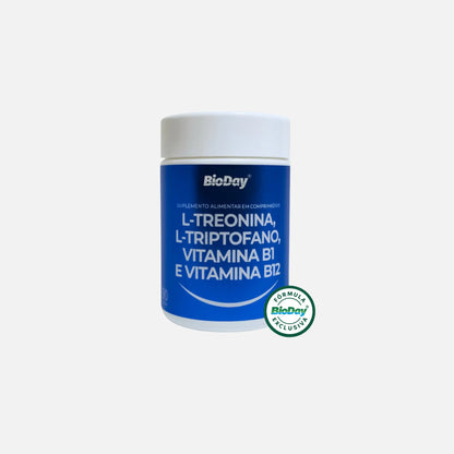 L-Treonina + L-Triptofano + Vitamina B1 + Vitamina 12 - 60 Comprimidos