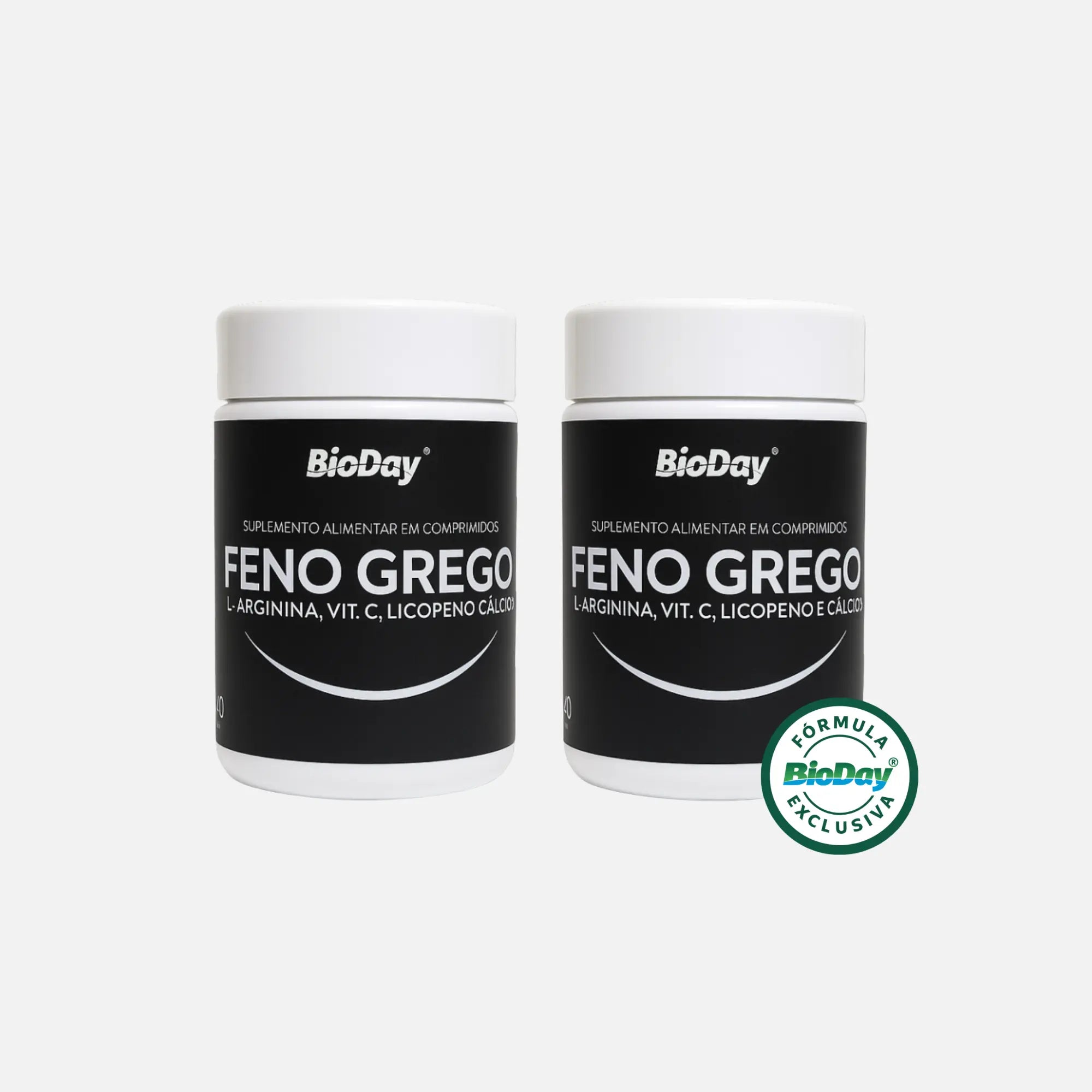 Kit Feno Grego + L-arginina + Licopeno + Vitamina C + Cálcio - 2 Unidades - 120 Comprimidos