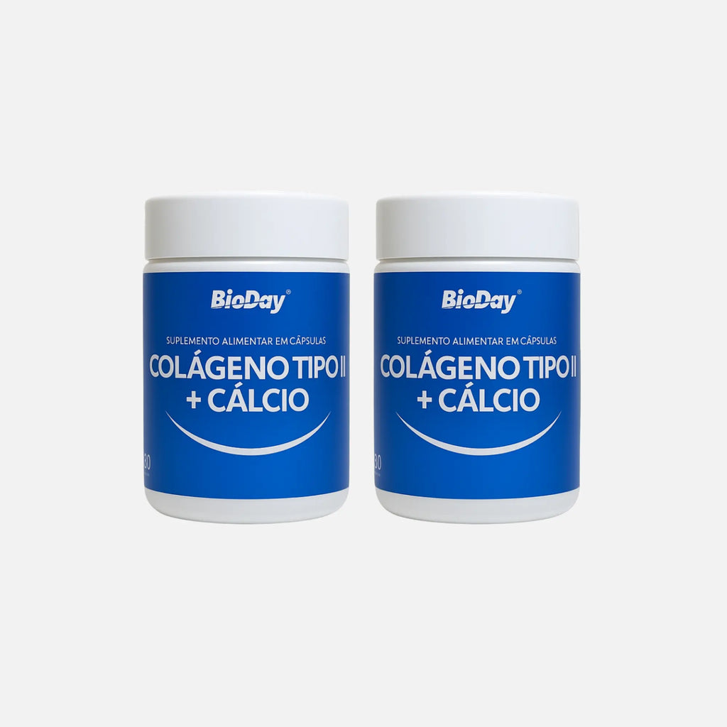 Kit Colágeno Tipo 2 + Cálcio - 2 Unidades - 120 Cápsulas