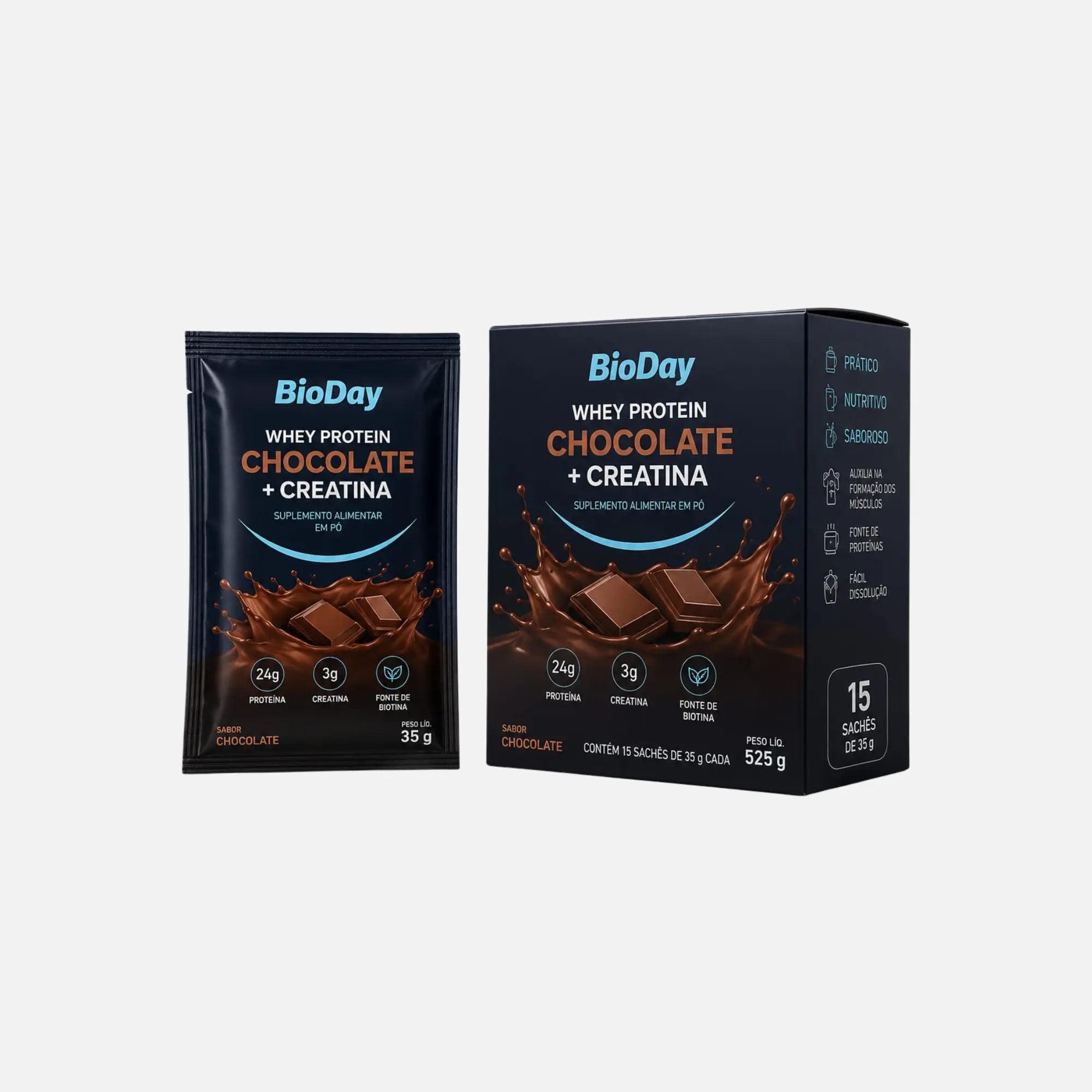 Whey protein chocolate + Creatina