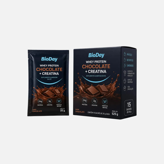 Whey protein chocolate + Creatina