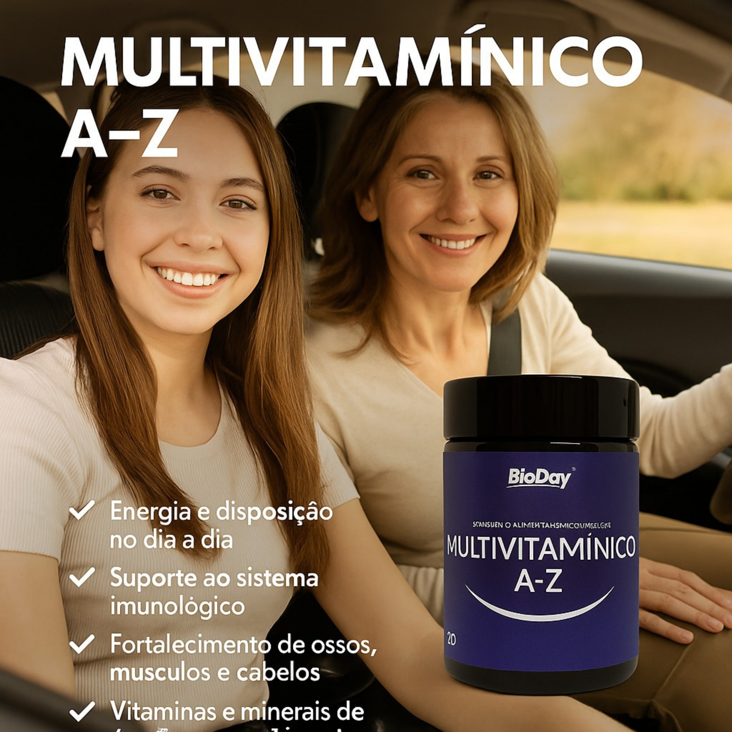 Kit Multivitamínico A - Z - 2 Unidades - 120 Comprimidos