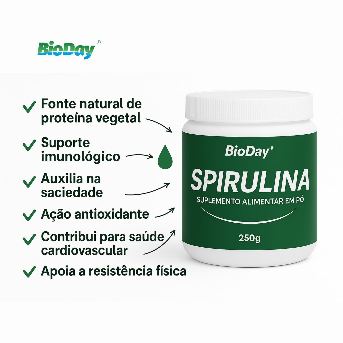 Spirulina Pura - Pote 250g