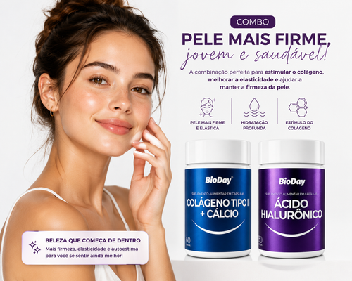 Colágeno Tipo II + Cálcio + Ácido Hialurônico