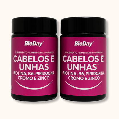 Kit Biotina Cabelos E Unhas - 2 Unidades - 120 Comprimidos