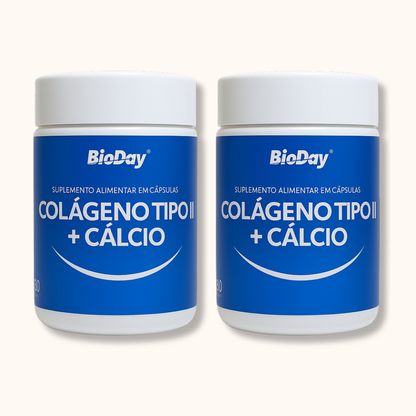 Kit Colágeno Tipo 2 + Cálcio - 2 Unidades - 120 Cápsulas