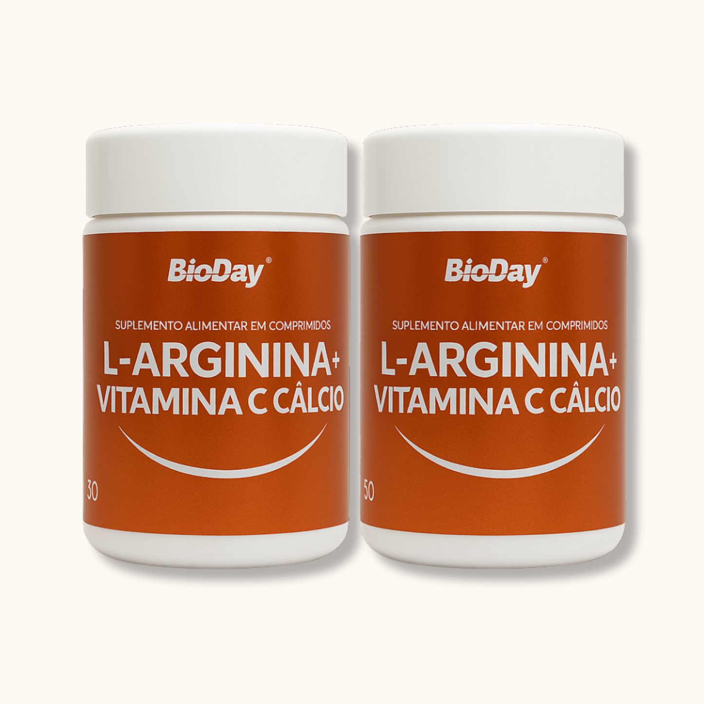 Kit L-Arginina + Vitamina C + Cálcio - 2 Unidades - 120 Comprimidos