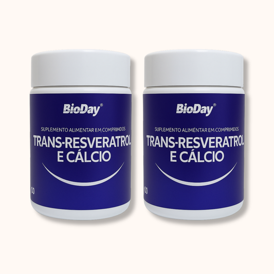 Kit Trans-resveratrol + Cálcio - 2 Unidades - 120 Comprimidos