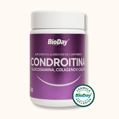 Condroitina + Glucosamina + Colágeno + Cálcio - 60 Comprimidos