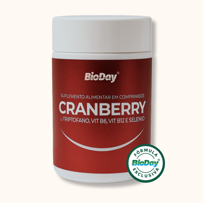 Cranberry + L-triptofano + Vitamina B6 e B12 + Selênio - 60 Comprimidos