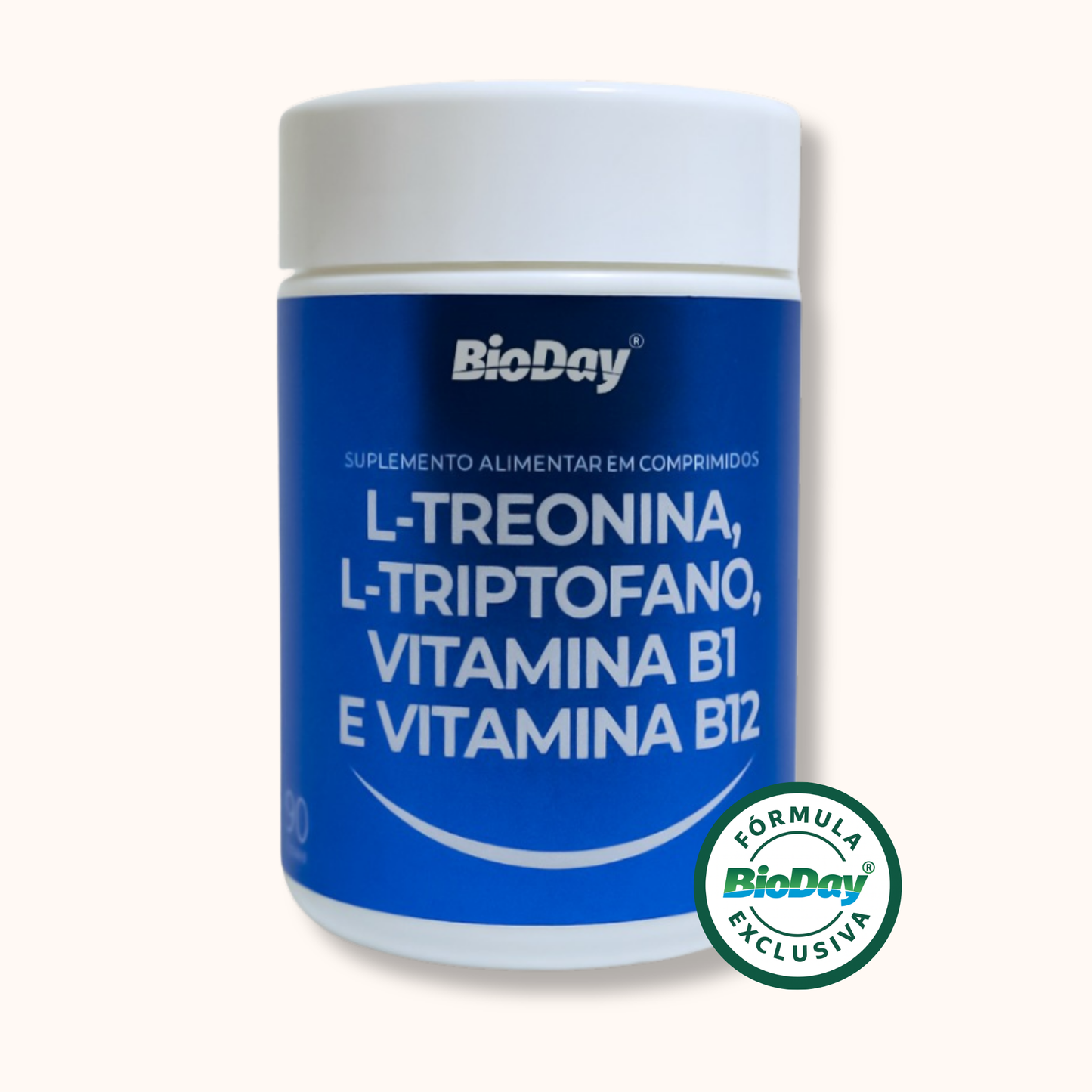 L-Treonina + L-Triptofano + Vitamina B1 + Vitamina 12 - 60 Comprimidos