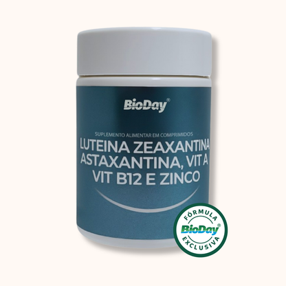 Luteína + Zeaxantina + Astaxantina + Vitamina A + Vitamina B12 + Zinco - 60 Comprimidos
