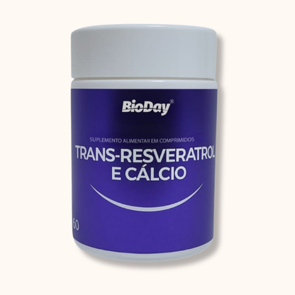 Trans-resveratrol + Cálcio - 60 Comprimidos