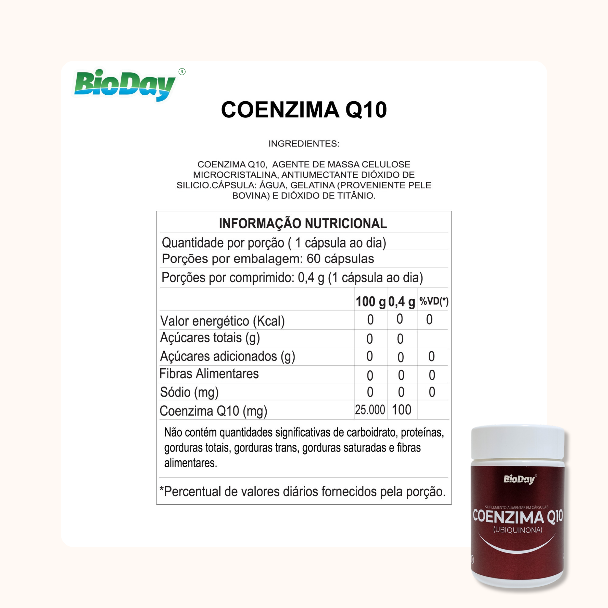 Coenzima Q10 -  60 Cápsulas