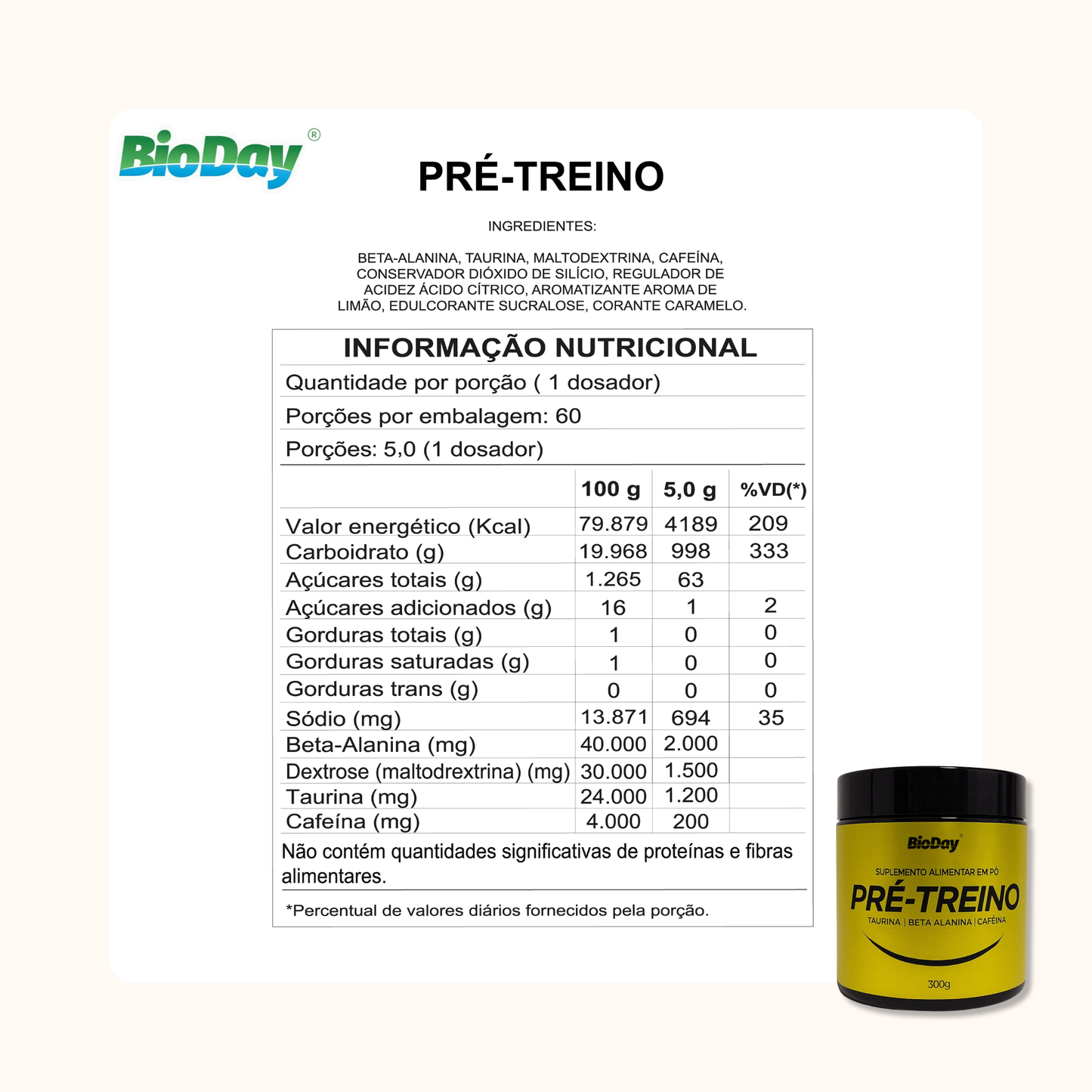 Pré-treino Pote 300g