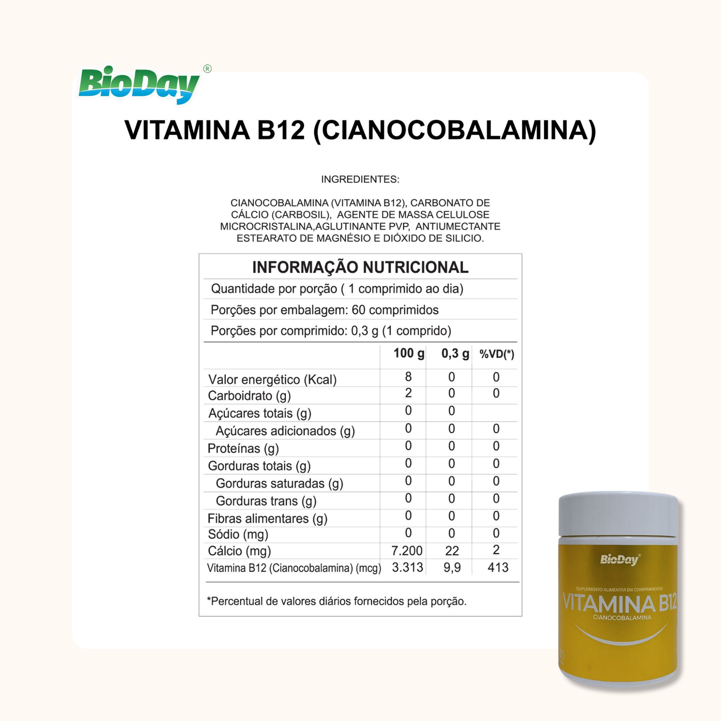 Kit Vitamina B12 - 2 Unidades - 120 Comprimidos