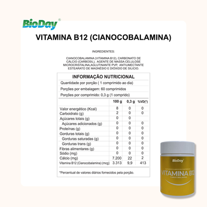 Kit Vitamina B12 - 2 Unidades - 120 Comprimidos