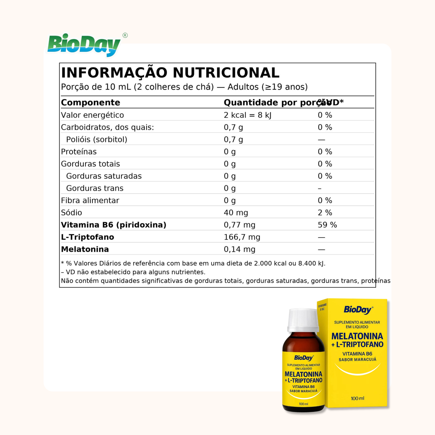 Kit Melatonina + L-triptofano + Vitamina B6 Gotas - 2 Unidades - 200ml