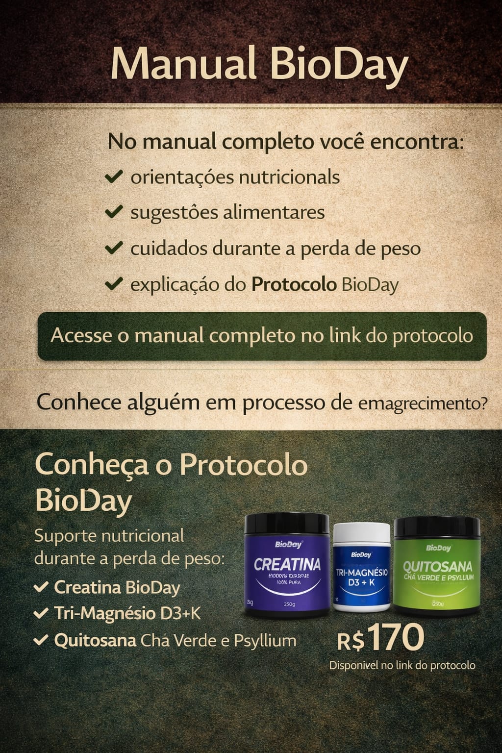 Protocolo BioDay – Equilíbrio Nutricional durante a Perda de Peso