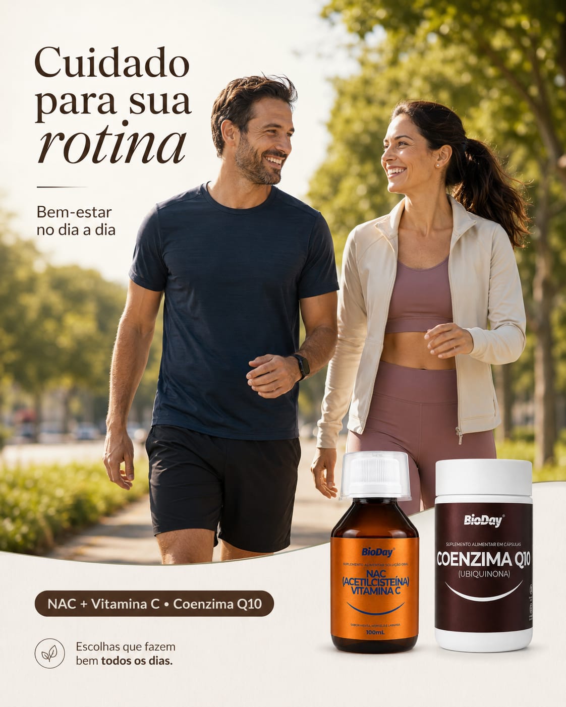 Kit Cuidado Essencial Premium NAC + Vitamina C + Coenzima Q10