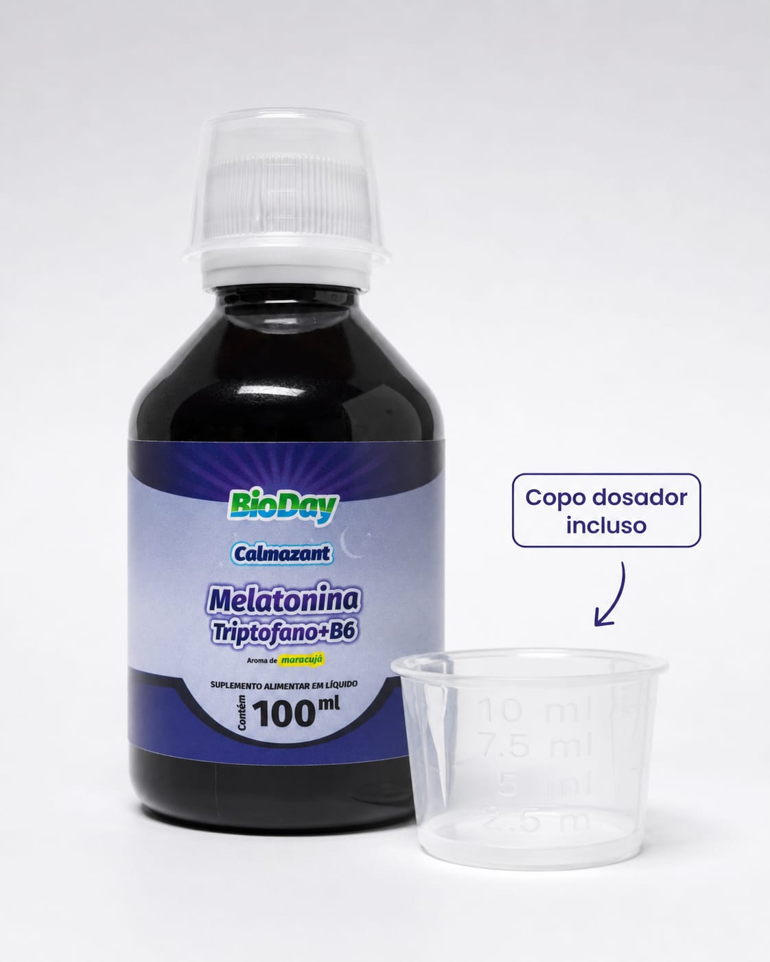 Calmazant BioDay – Melatonina + Triptofano + B6 | 2 unidades de 100 ml