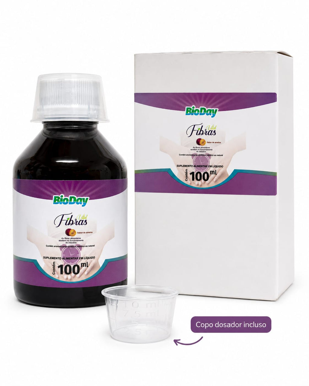 Vital fibras auxilia no funcionamento do intestino sabor ameixa