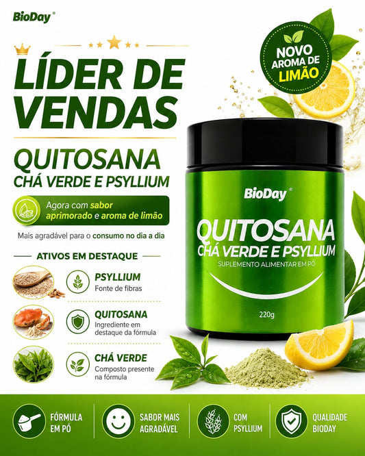 Protocolo Corpo em Equilíbrio Quitosana + Chá Verde e Psyllium | Vital Fibras | Ácido Hialurônico