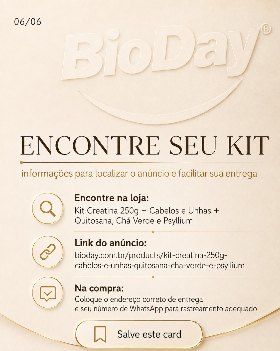 Kit Creatina 250g + Cabelos e Unhas + Quitosana, Chá Verde e Psyllium