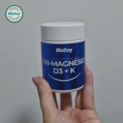 Tri Magnésio + Vitamina D3 e K2 - 60 Comprimidos